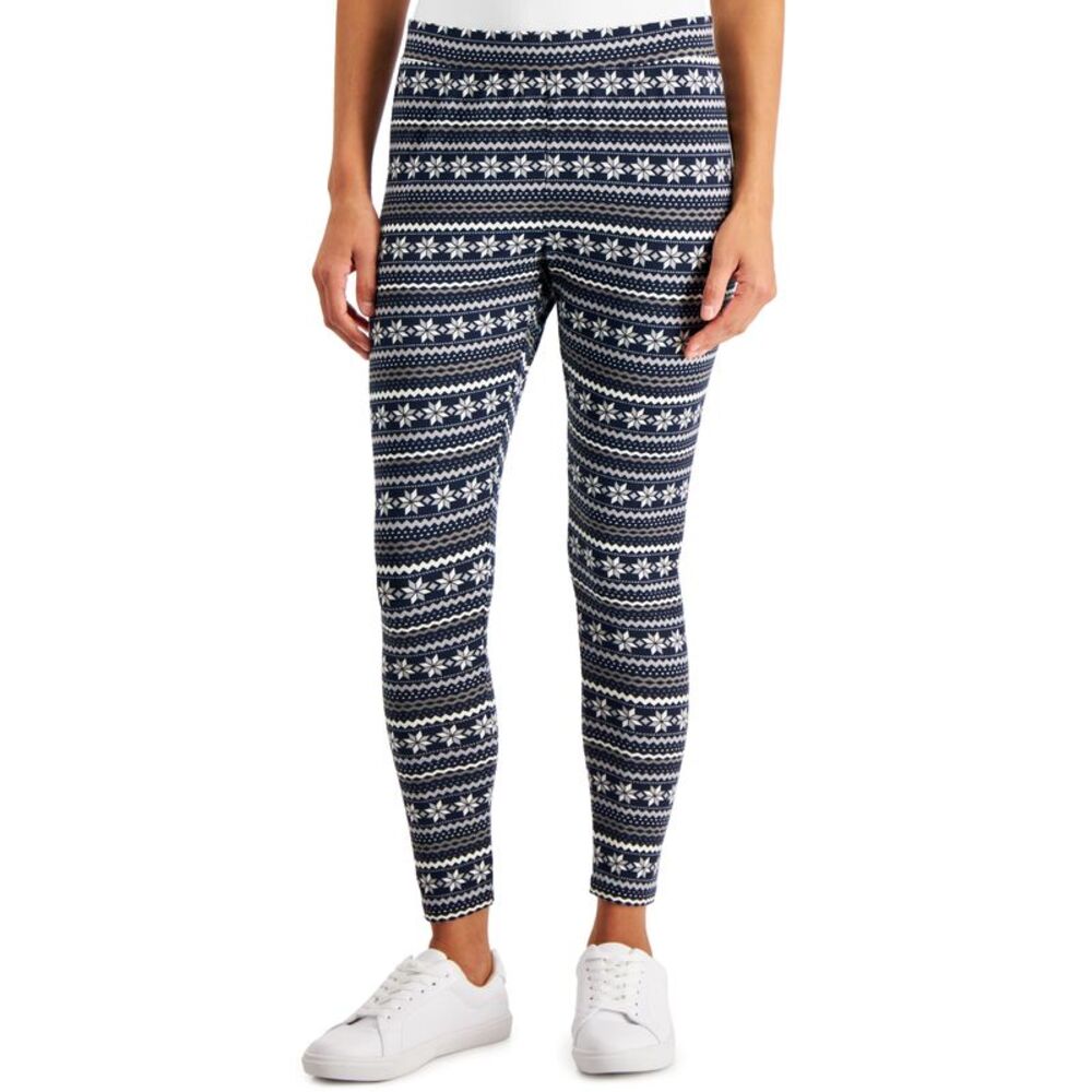 Style & Co. Women's Fair-Isle-Print Fleece Leggings